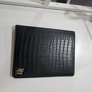Poi and Hun A5 black croc